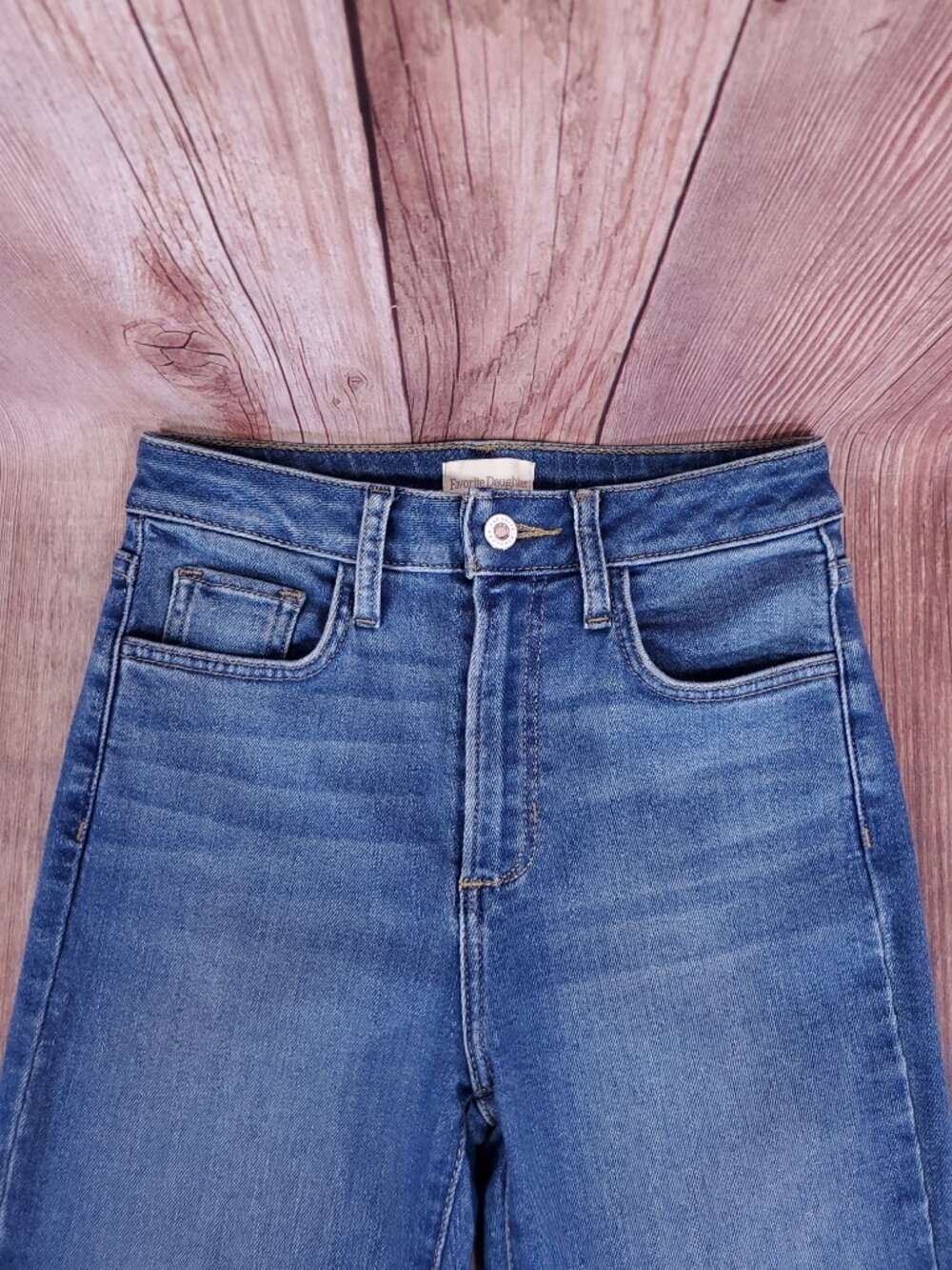 Favorite Daughter The Erin Crop Boot Hyannis Jeans Womens 25 Mid Rise Stretch - Picture 3 of 16